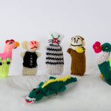 knit animal characters about 3" and stuffed with honeysuckle and catnip - animals shown here rooster, pig, cat, monkey, alligator and more available