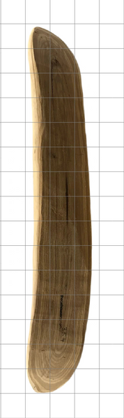 Honeysuckle wood posts, pieces range in shape, size and weight, in the 350g range, this piece is 15" long, 2.5" across and 1.5" thick at the centre