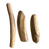 sticks of Honeysuckle wood, pieces range in shape, size and weight in the 120g range, seen here on flip side so you can see the wood grain on the back