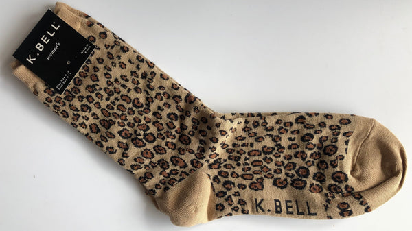 bestseller and personal favourite K Bell leopard print crew socks