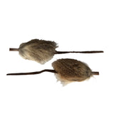 real fur mouse cat toy made from recycled fur coats, with leather tail