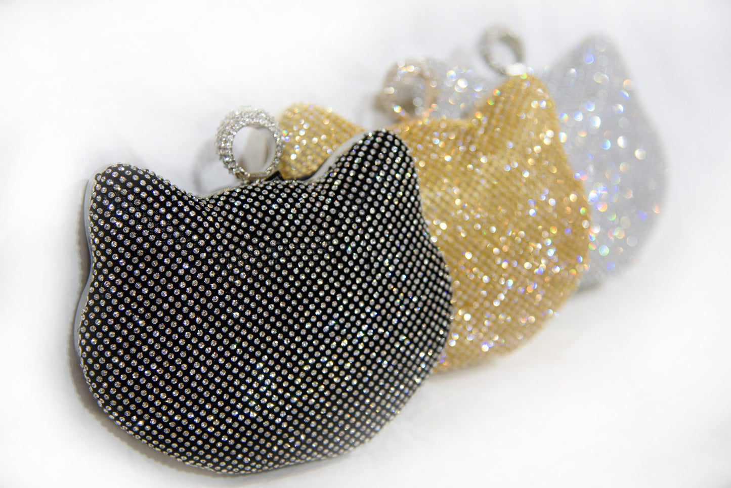 Clutch Purse Bling - gold, black or silver